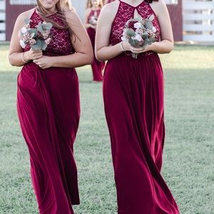 Morgan and Co. Burgundy dress only worn once